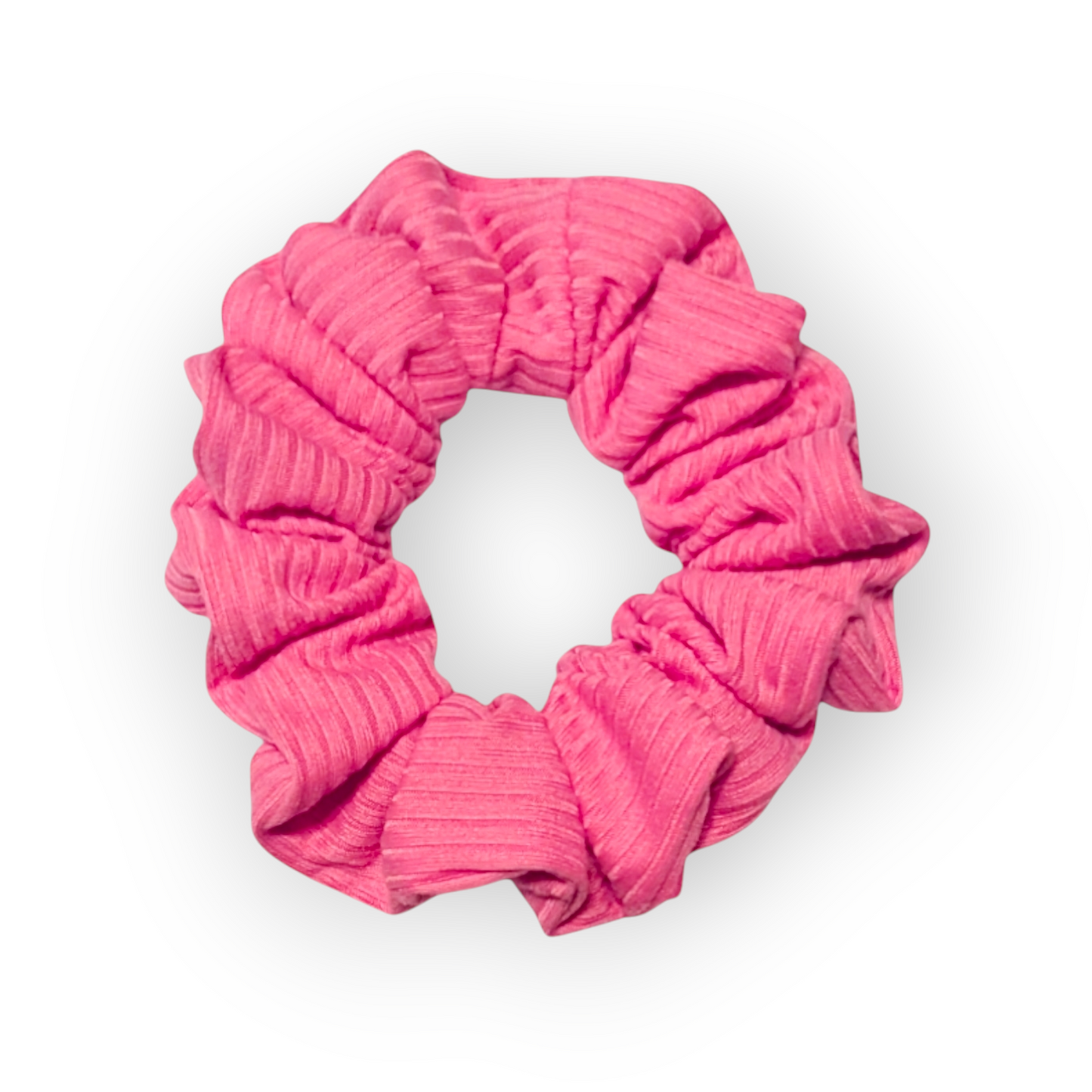 Pretty Pink Rib Scrunchie