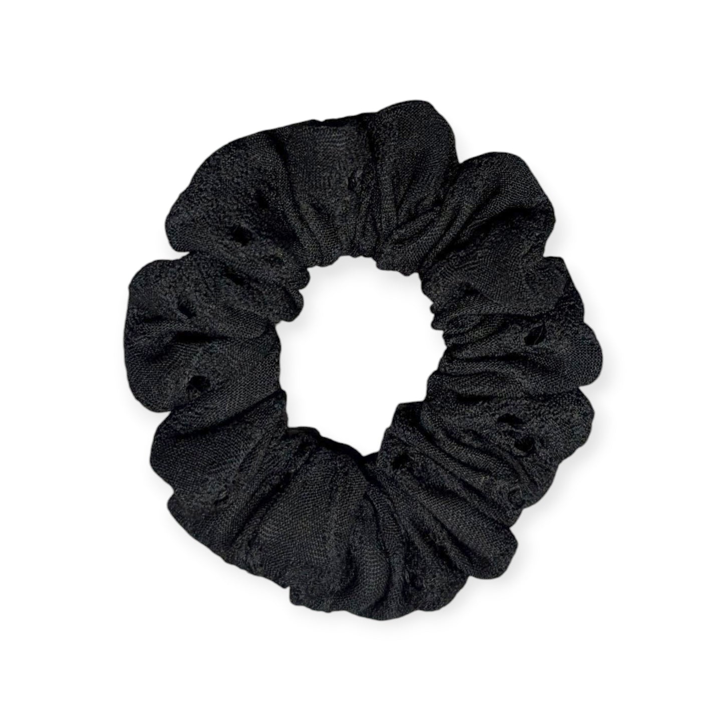 Black Eyelet Scrunchie