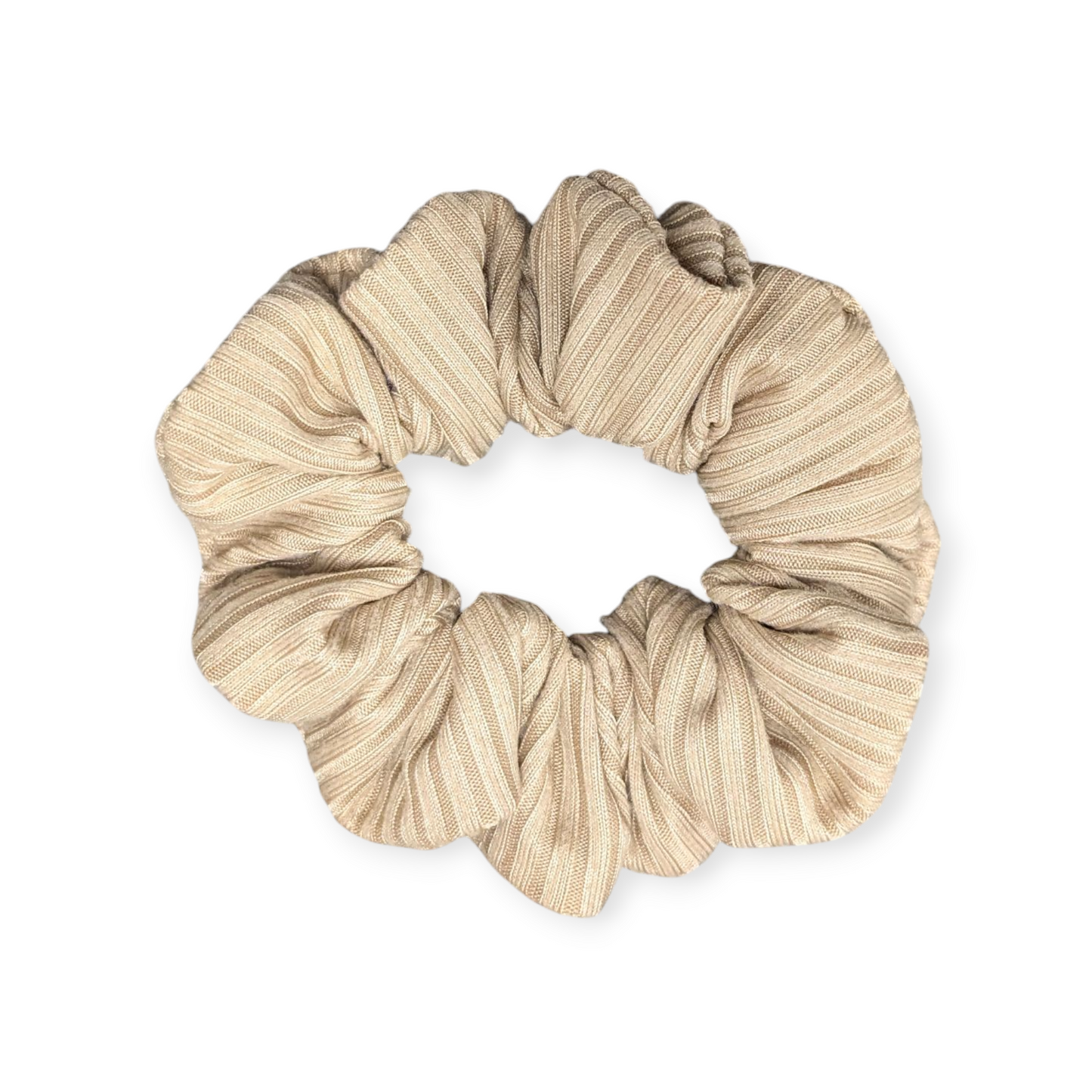 Taupe Rib Scrunchie