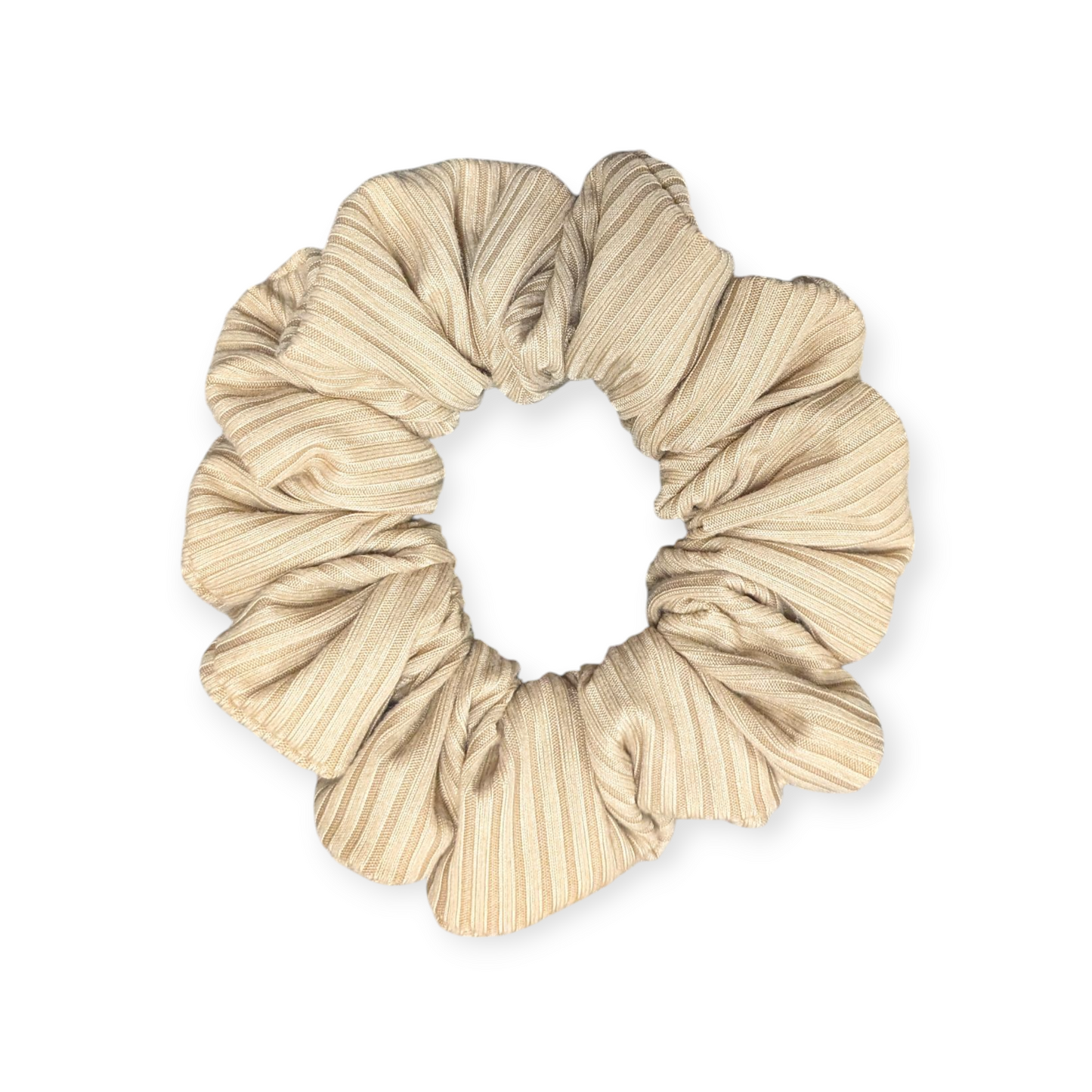 Taupe Rib Scrunchie