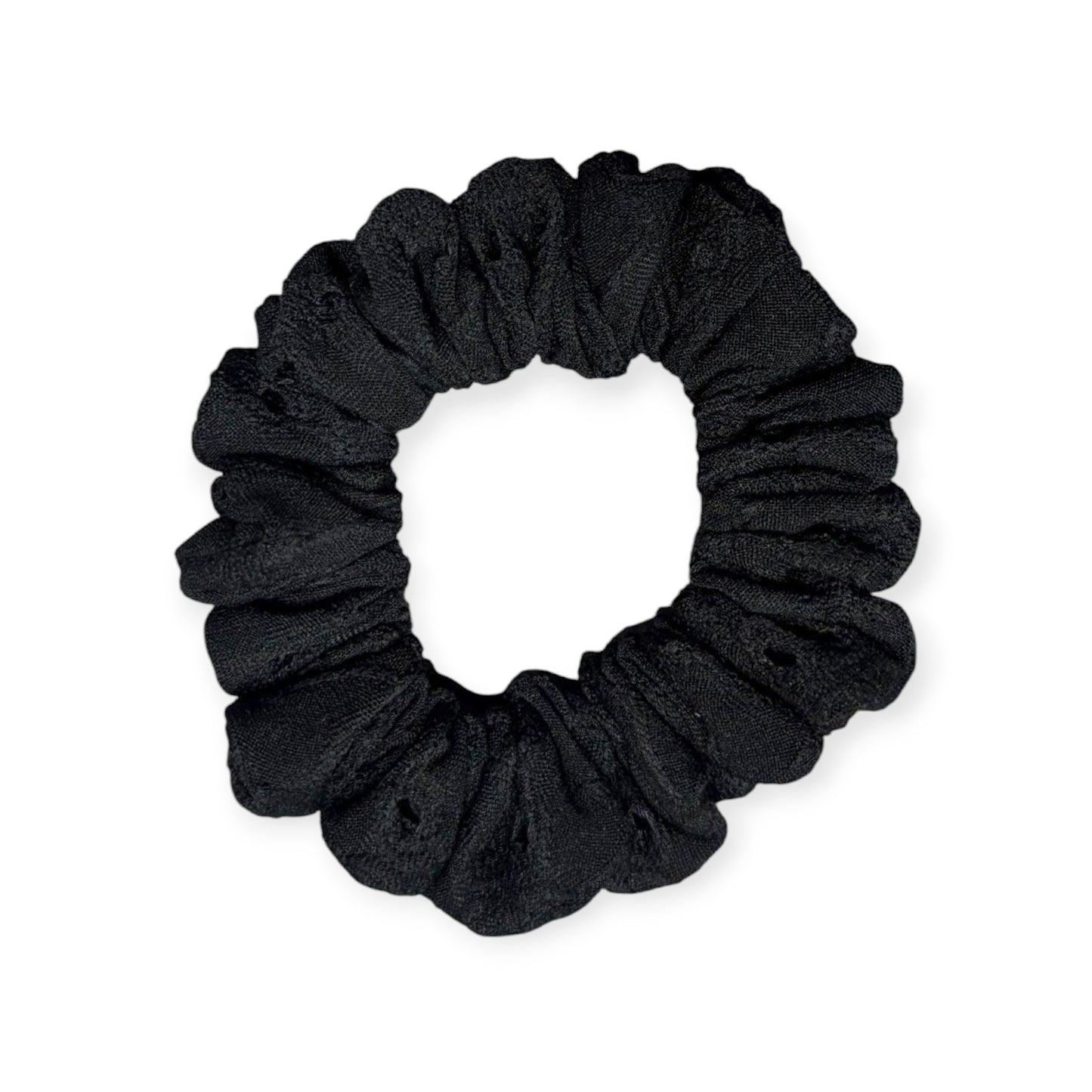 Black Eyelet Scrunchie