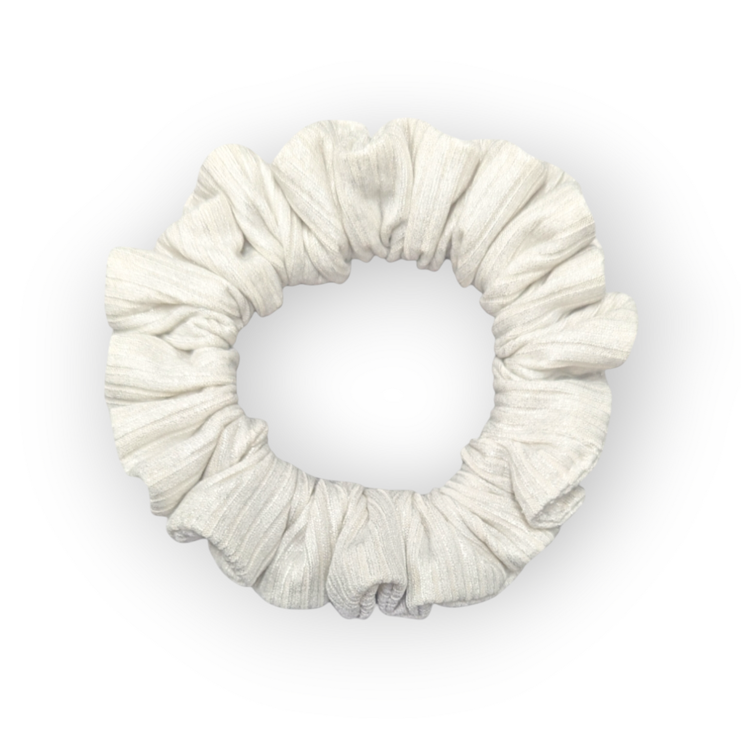 Shimmer White Scrunchie