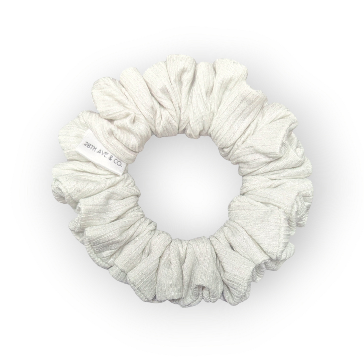 Shimmer White Scrunchie