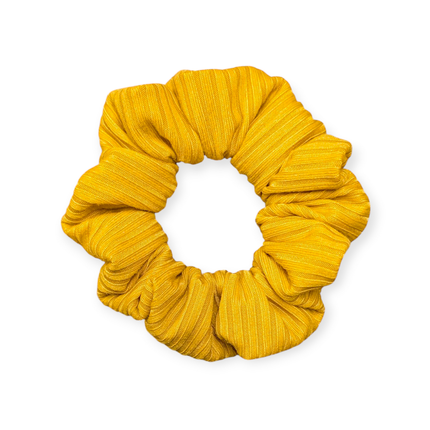 Mustard Rib Scrunchie
