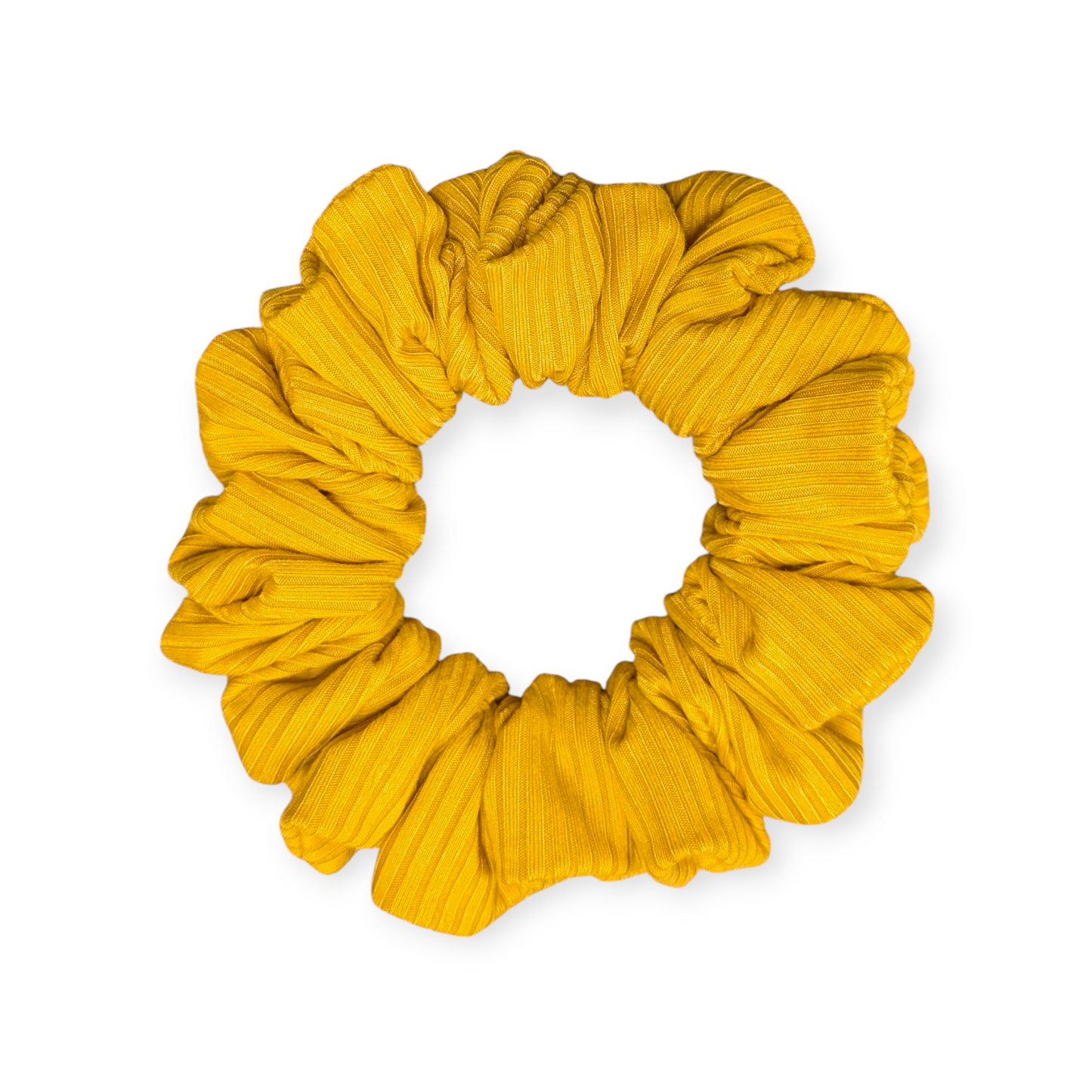 Mustard Rib Scrunchie
