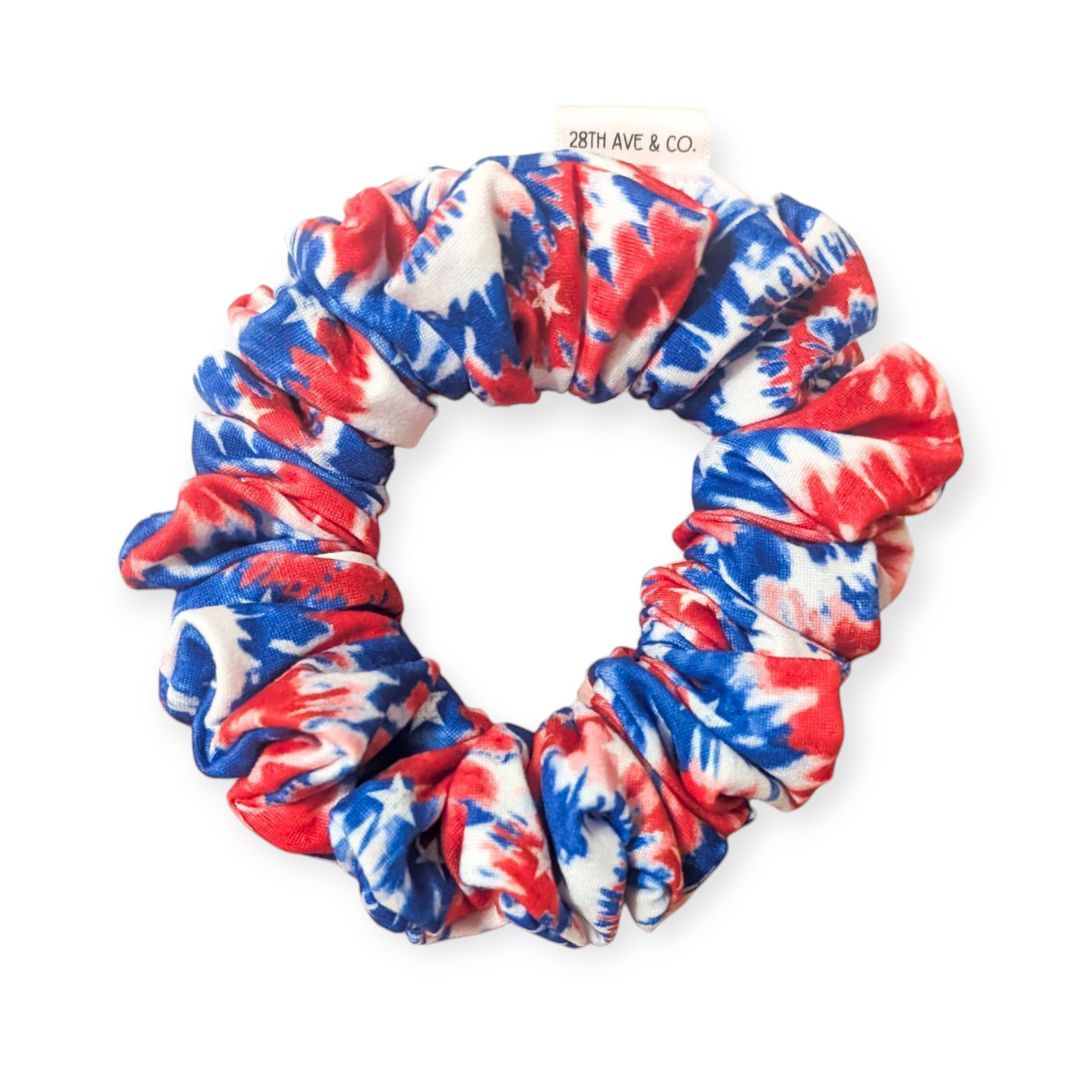 RWB Stars Tie Dye Scrunchie