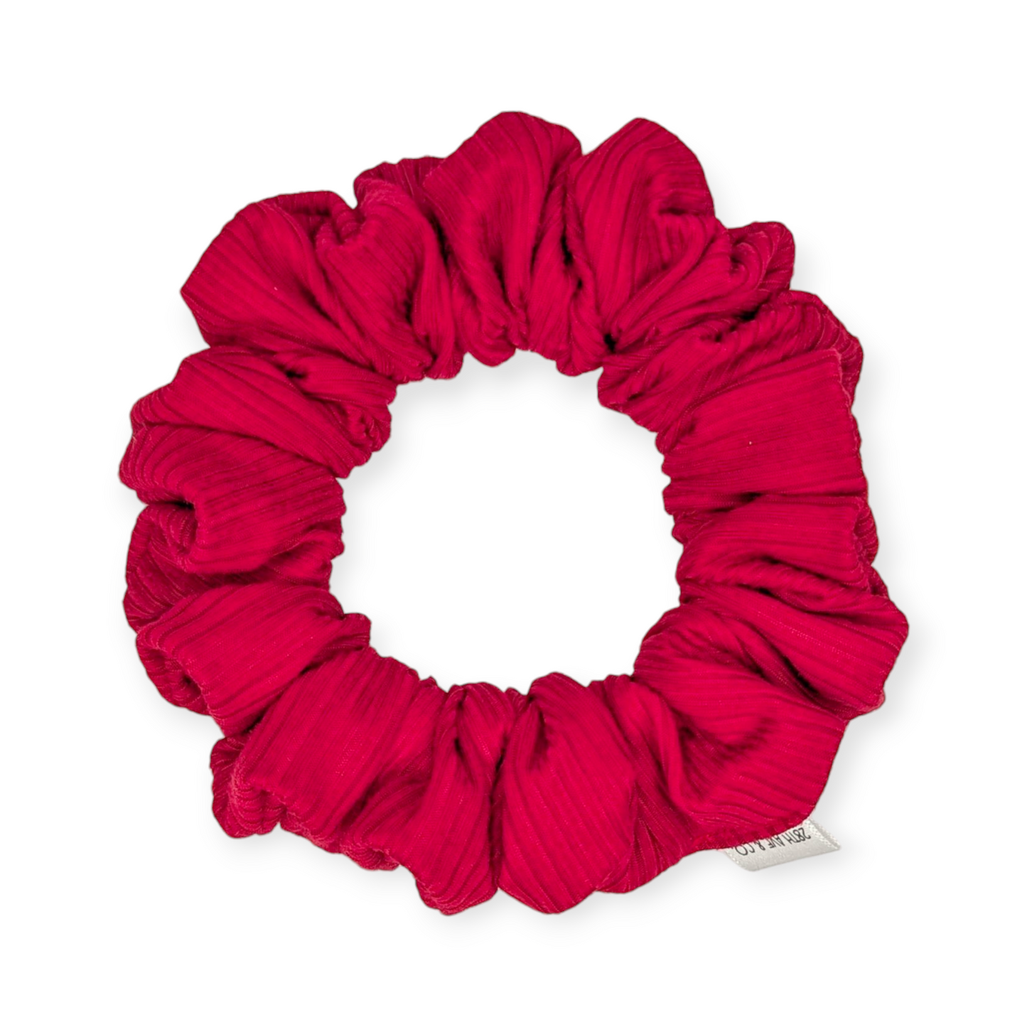 Dark Red Rib Scrunchie