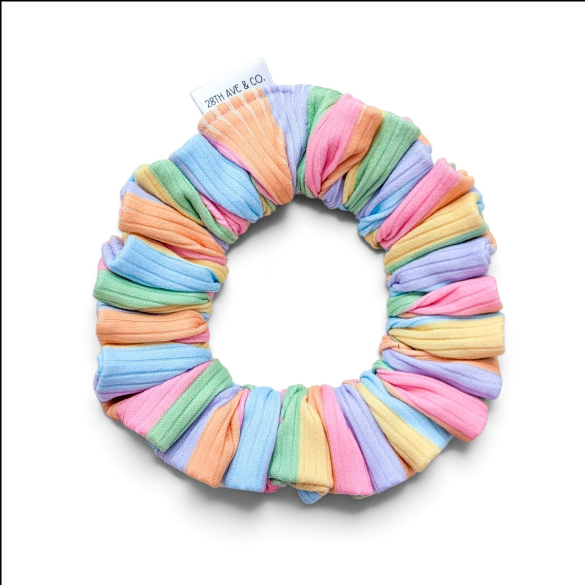 Rainbow Stripes Scrunchie