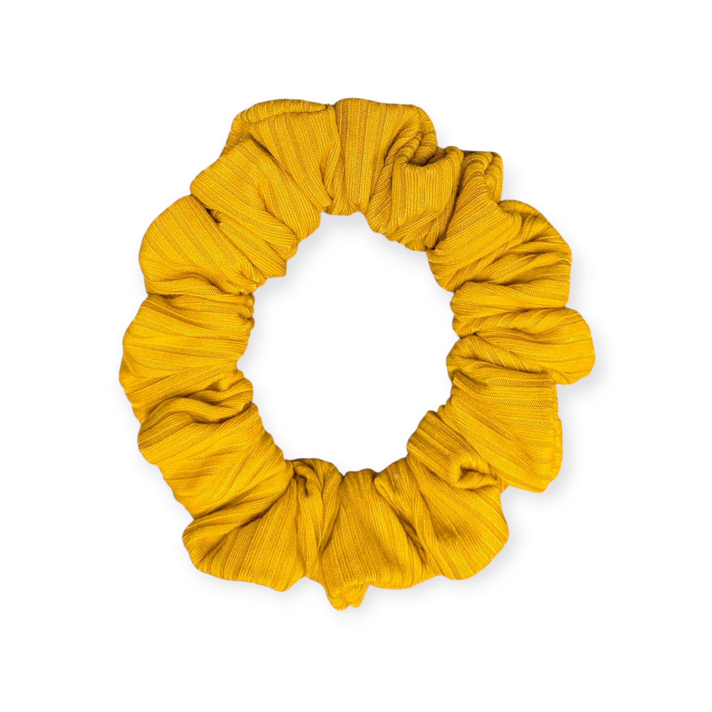 Mustard Rib Scrunchie