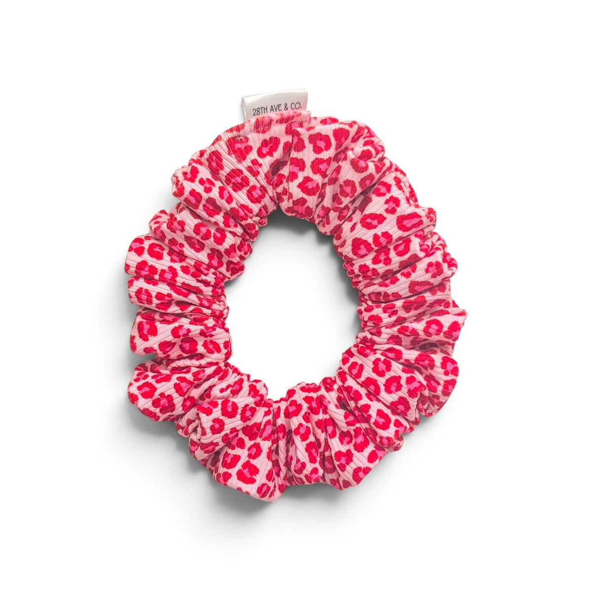 Pink Leopard Scrunchie