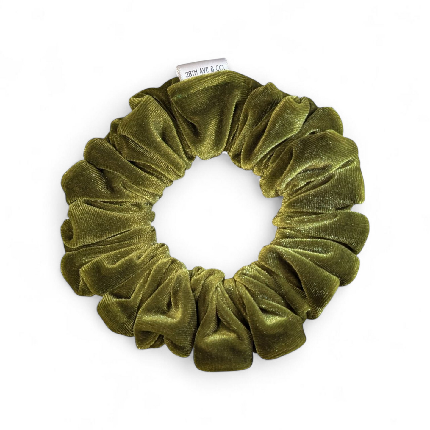 Green Velvet Scrunchie