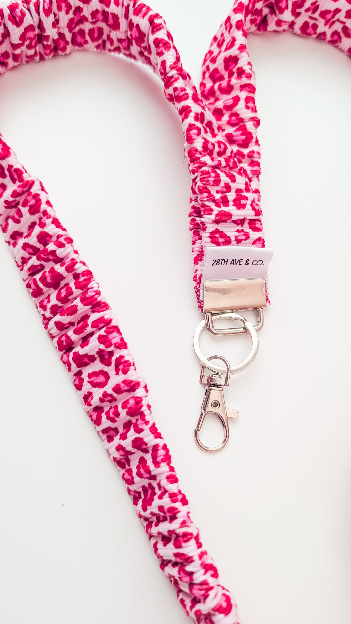 Pink Leopard Lanyard