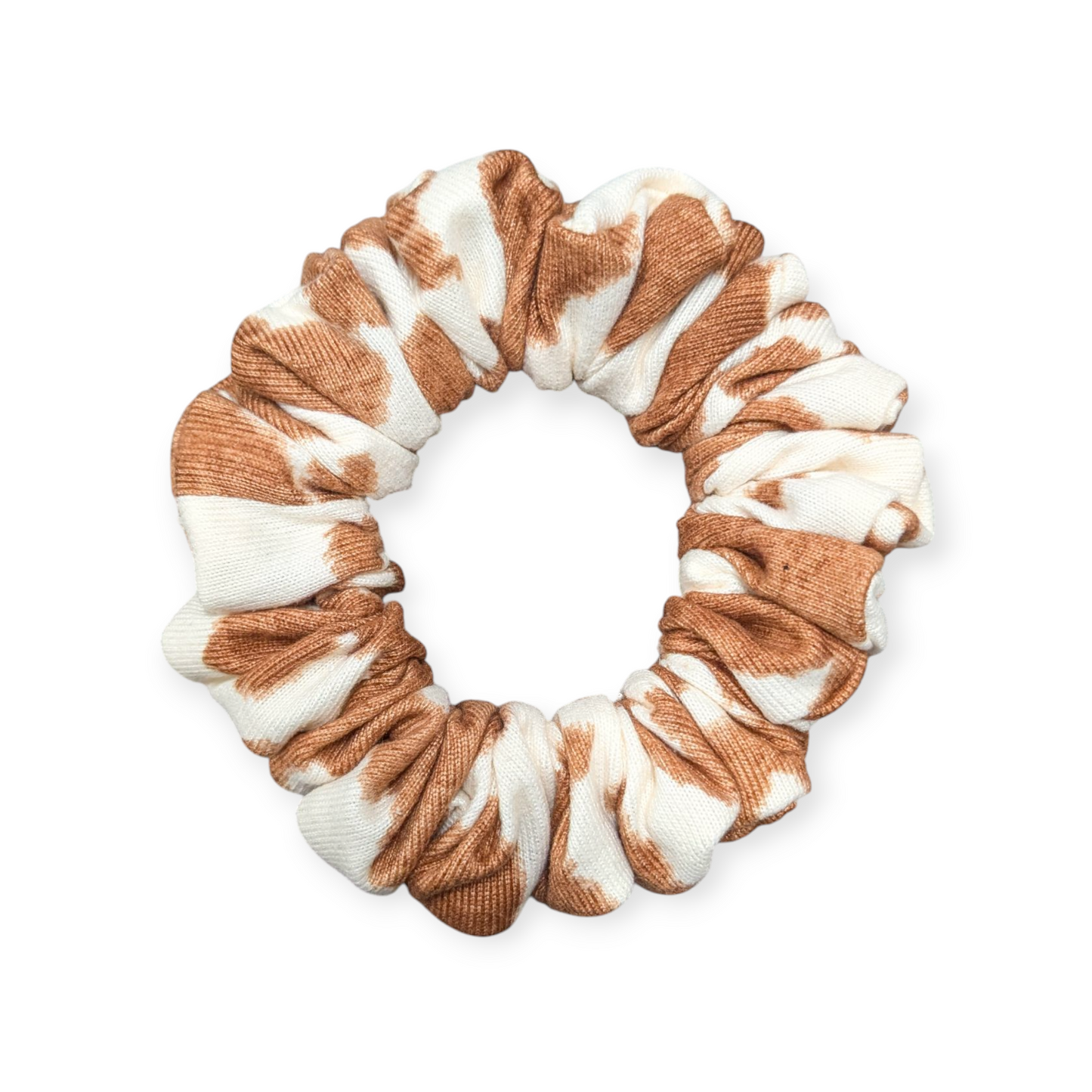 Brown Cow Hide Scrunchie