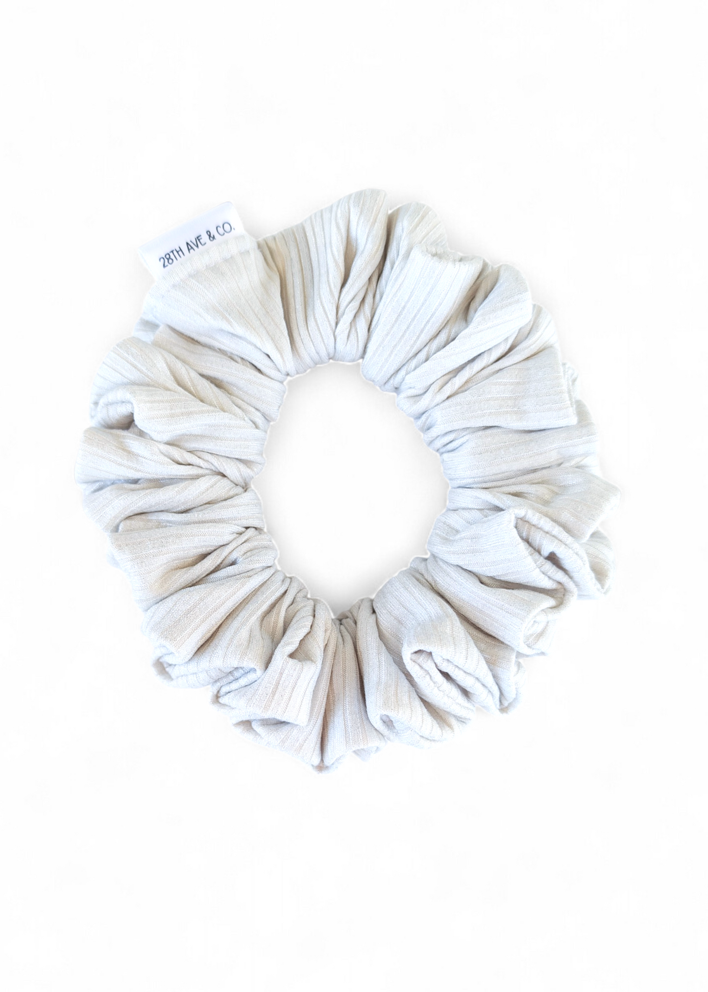 Shimmer White Scrunchie
