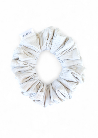 Shimmer White Scrunchie