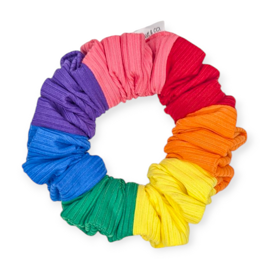 Rainbow Rib Scrunchie
