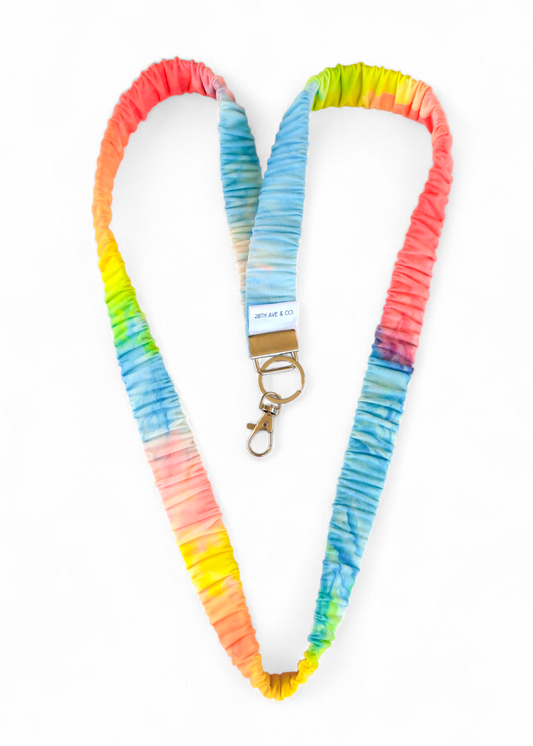 Rainbow Tie-Dye Lanyard