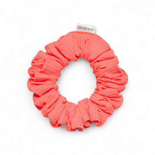 Neon Coral Scrunchie