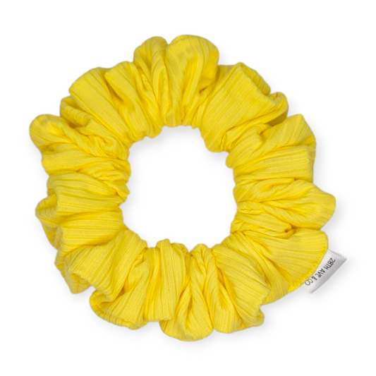 Bright Yellow Rib Scrunchie
