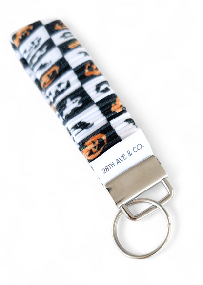 Spooky Checkered Wristlet