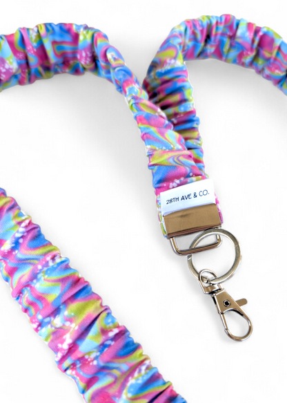 Neon Swirl Lanyard