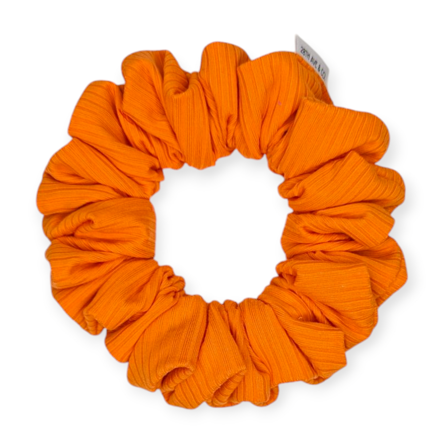 Orange Rib Scrunchie