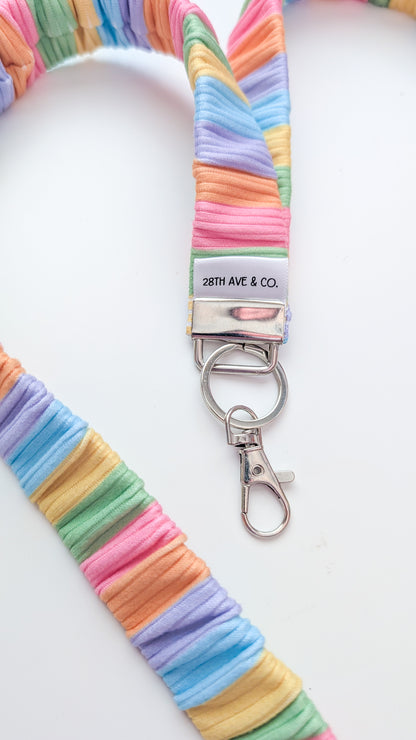 Rainbow Stripes Lanyard