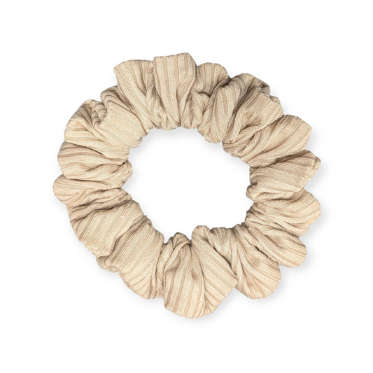 Taupe Rib Scrunchie