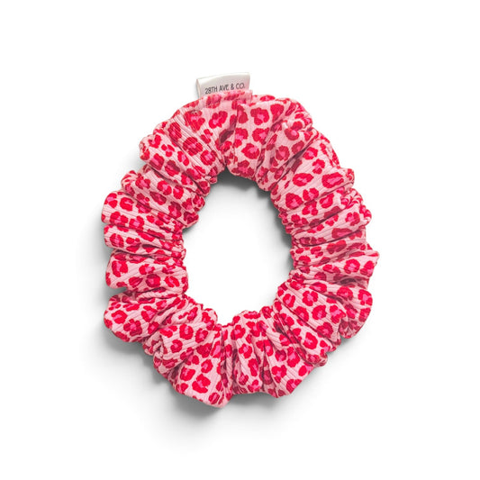 Pink Leopard Scrunchie