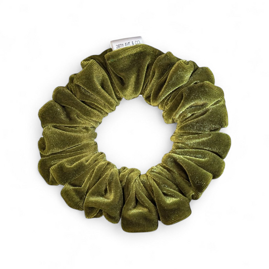 Green Velvet Scrunchie